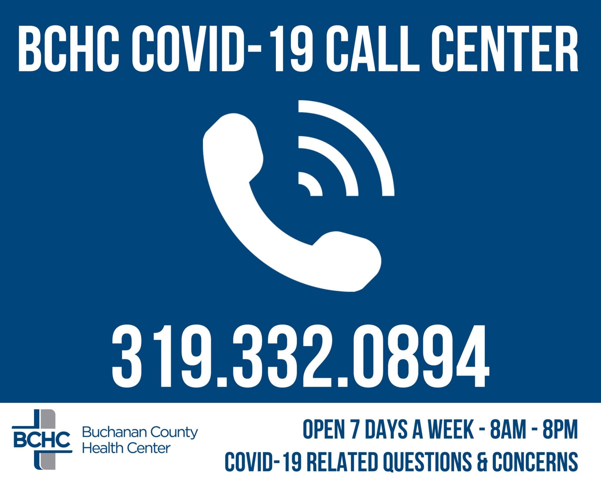 BCHC COVID-19 Call Center - Buchanan County Health Center