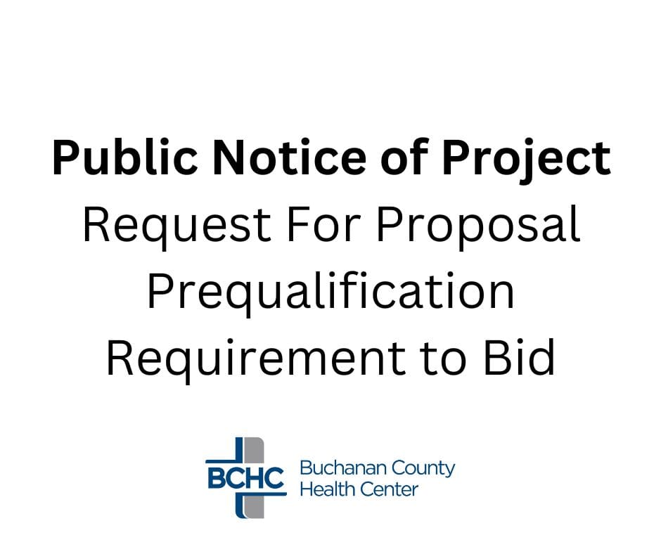 Public Notice of Project – Request For Proposal – Prequalification Requirement to Bid