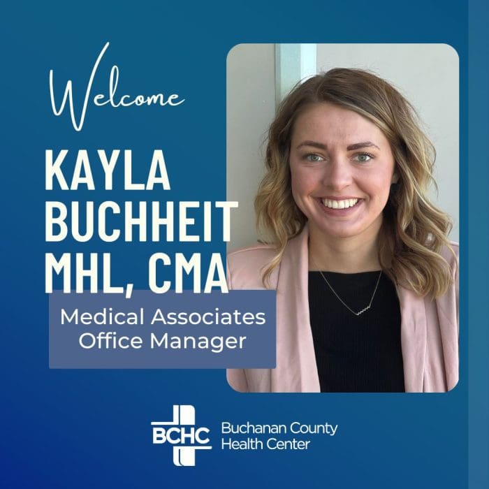 BCHC Welcomes Medical Associates Manager, Kayla Buchheit MHL, CMA