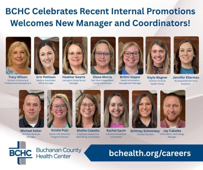 BCHC Celebrates Recent Internal Promotions Welcomes New Manager and Coordinators