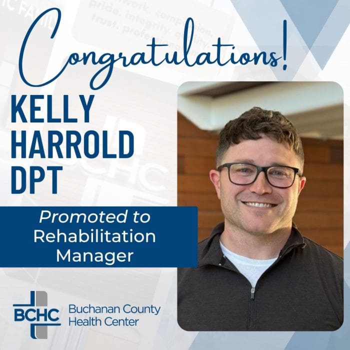 BCHC Announces Promotion of Kelly Harrold, DPT to Rehabilitation Manager